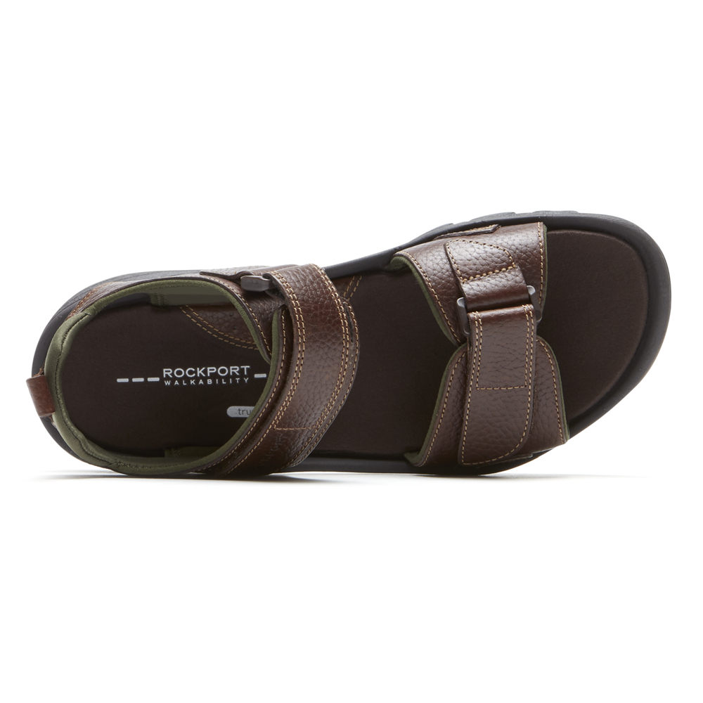 Rockport Mens Sandals Brown - SpringBoro Rocklake - UK 018-GRVIPX